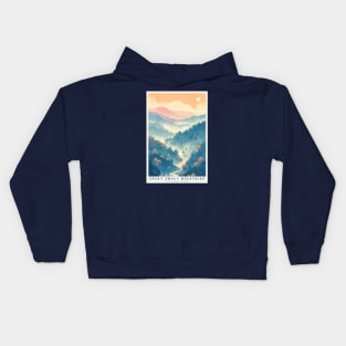 Great Smoky Mountains national park travel poster Kids Hoodie